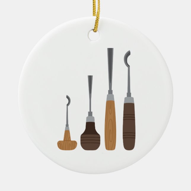 Holzschnitzwerkzeuge Keramik Ornament (Vorne)