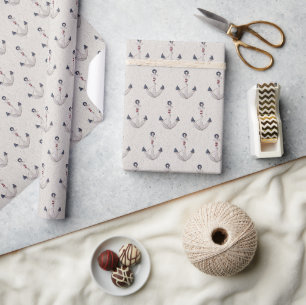 Holzschraubenanker mit neutralem Hintergrund Geschenkpapier