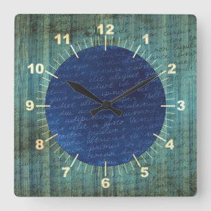 Holzschreibfehler Quadratische Wanduhr
