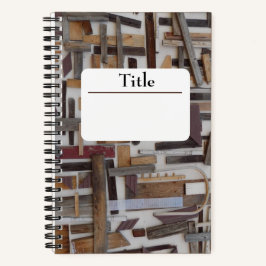 Holzschrott-Spiralheft Notizbuch