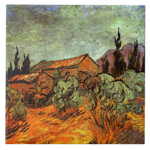 Holzschuppen, berühmtes Gemälde von van Gogh, Fliese