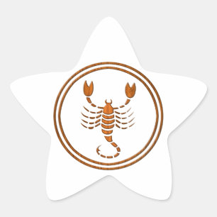 Holzskorpio Zodiac Skorpion Astrologie Zeichen Stern-Aufkleber