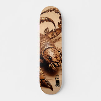 Holzskorpion in minimalistischem Design Skateboard