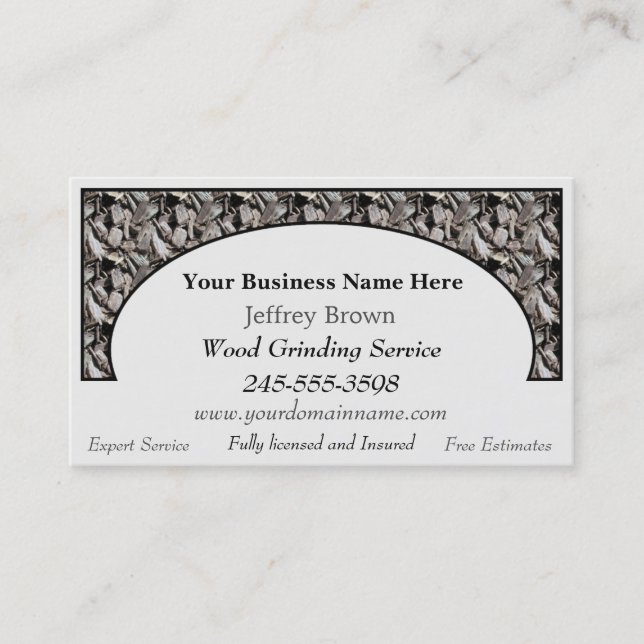 Holzspan-Visitenkarten Visitenkarte (Vorderseite)