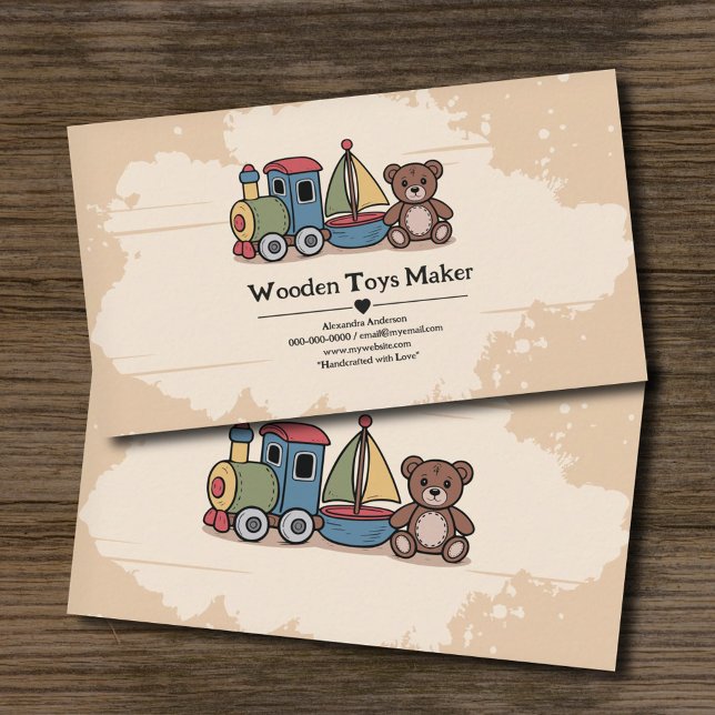Holzspielzeug Visitenkarte (Wooden Toys Business Card)