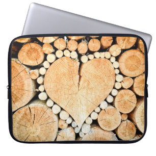 Holzstämme aus Hörnchenholz Laptopschutzhülle