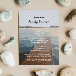 Holzsteg auf Wiedersehen Einladung