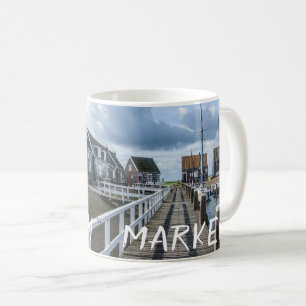Holzsteg in Marken, Niederlande Kaffeetasse