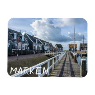 Holzsteg in Marken, Niederlande Magnet