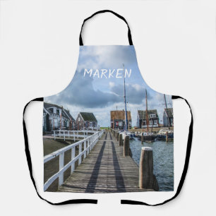 Holzsteg in Marken, Niederlande Schürze