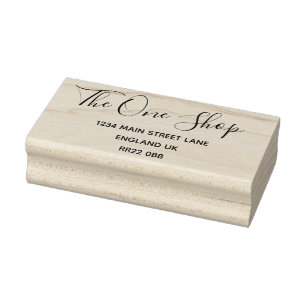 Holzstempel - Firmenname & Adresse Gummistempel