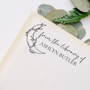 Holzstempel mit individuellem Namen 'Aus der Bibli Gummistempel