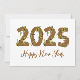 Holzstil einfach glückliche neue Jahre Karten 2025