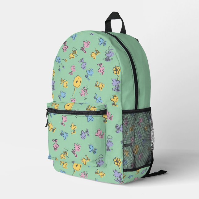 Holzstock Zucker Pop Kunstmuster Bedruckter Rucksack (Rückseitige Ecke Rechts)