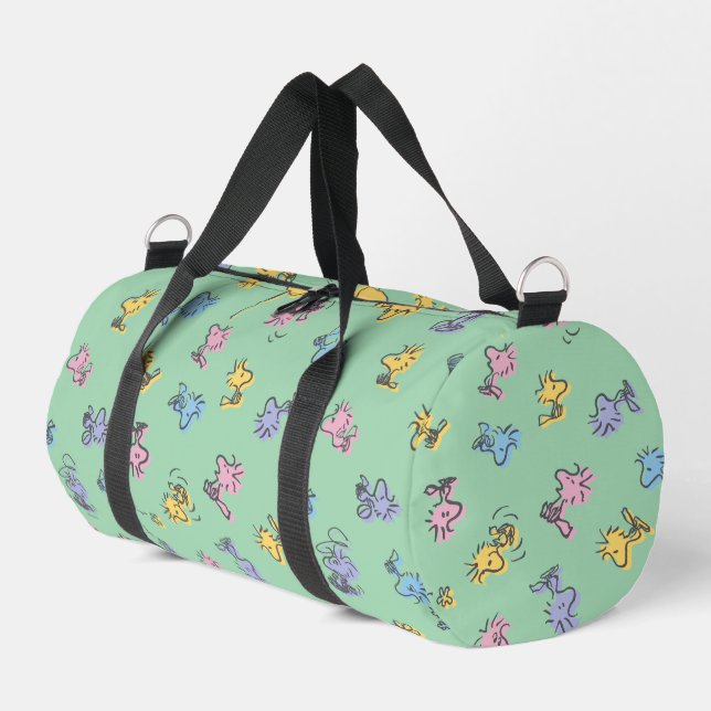 Holzstock Zucker Pop Kunstmuster Duffle Bag (Linke Seite)