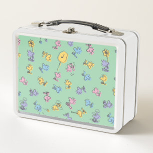Holzstock Zucker Pop Kunstmuster Metall Brotdose