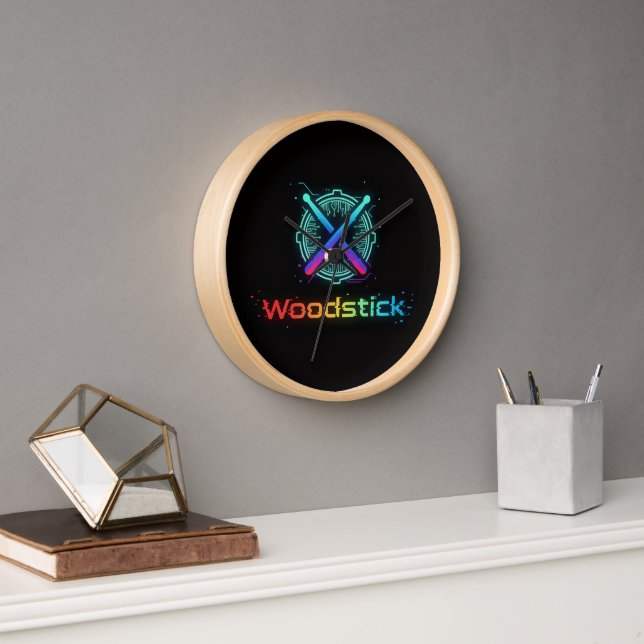 Holzstockuhr Uhr (Büro)
