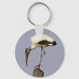 Holzstorch Schlüsselanhänger