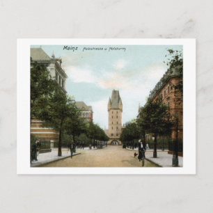 Holzstrasse, Mainz, Deutschland Vintag Postkarte