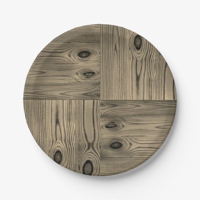 Holzstruktur, Naturholz Pappteller (Vorderseite)