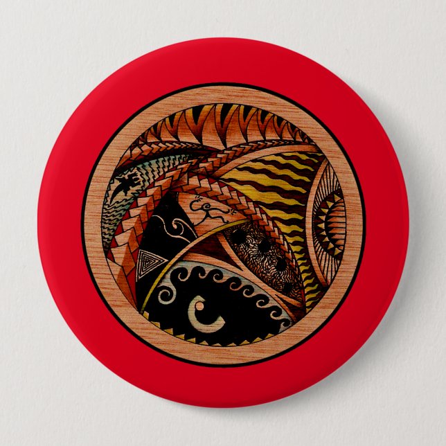 Holztattoo Button (Vorderseite)