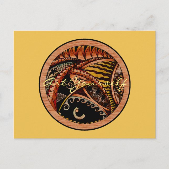 Holztattoo Postkarte (Vorderseite)