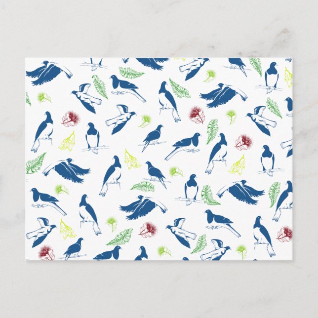 Holztaube Kereru NZ Bird Postkarte (Vorderseite)