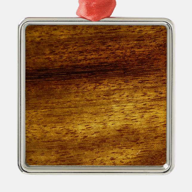 Holzteak Silbernes Ornament (Vorne)