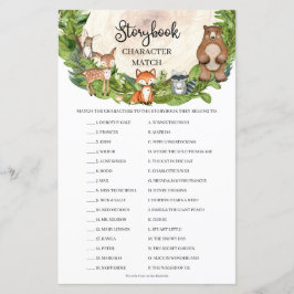 Holztiere Storybook Character Match