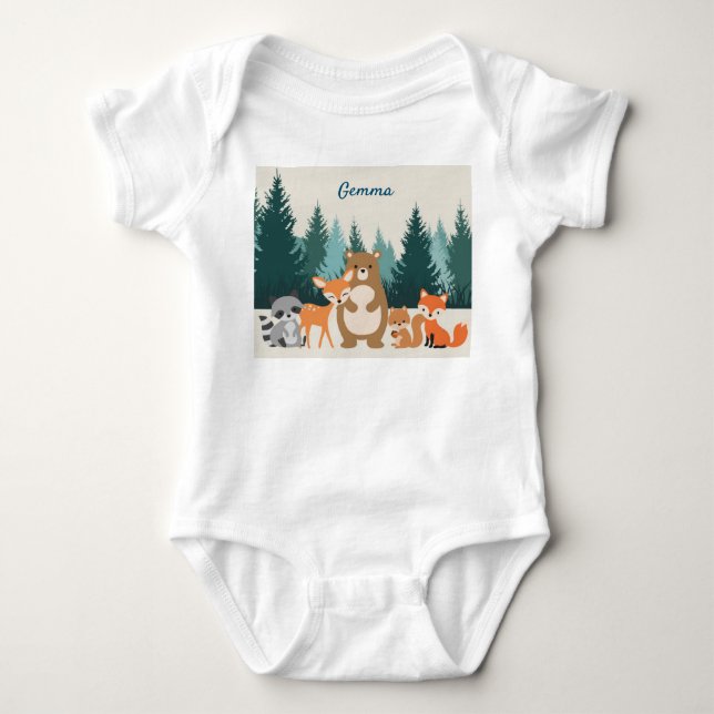 Holztierkörper, ein Stück Körper Baby Strampler (Vorderseite)