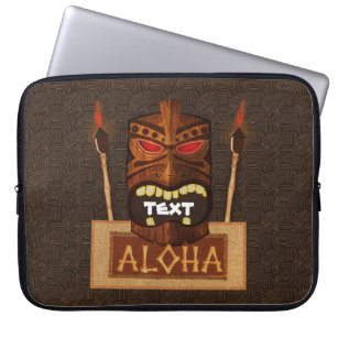 Holztiki Maske Vintag Retro ALOHA Hawaii Laptopschutzhülle