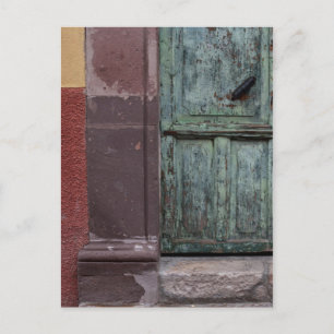 Holztür Abstrakt Postkarte