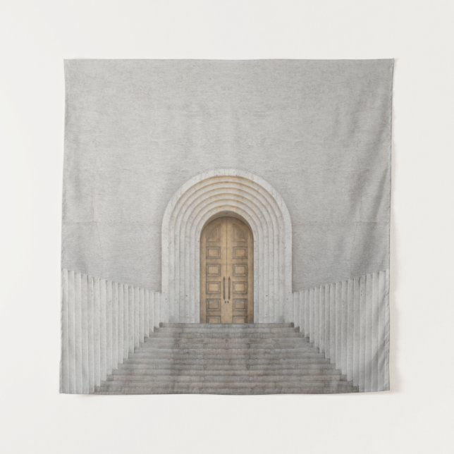 HOLZTÜR WANDTEPPICH (Vorderseite)