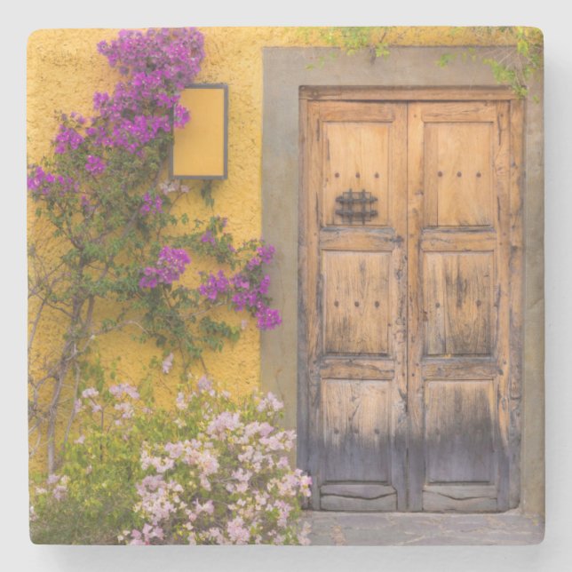 Holztüre Steinuntersetzer (Vorderseite)