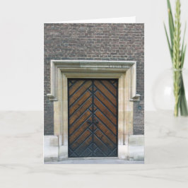 Holztüren - London Grußkarte Karte