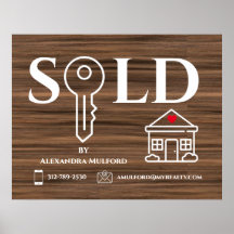 Holzvene Real Anwesen Sold Sign