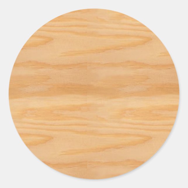 Holzvorlage Trendy Blank Elegandesign Runder Aufkleber (Vorderseite)
