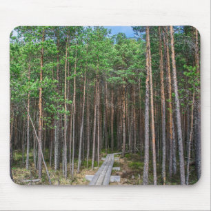 Holzweg im Kiefernwald Mousepad