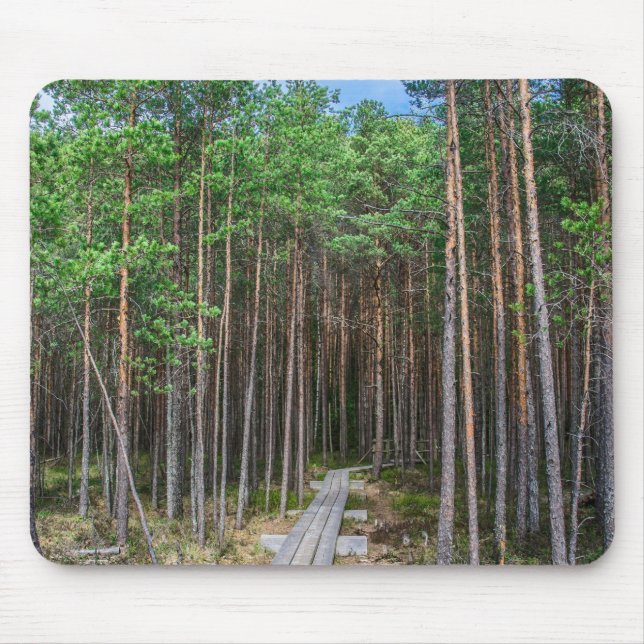 Holzweg im Kiefernwald Mousepad (Vorne)