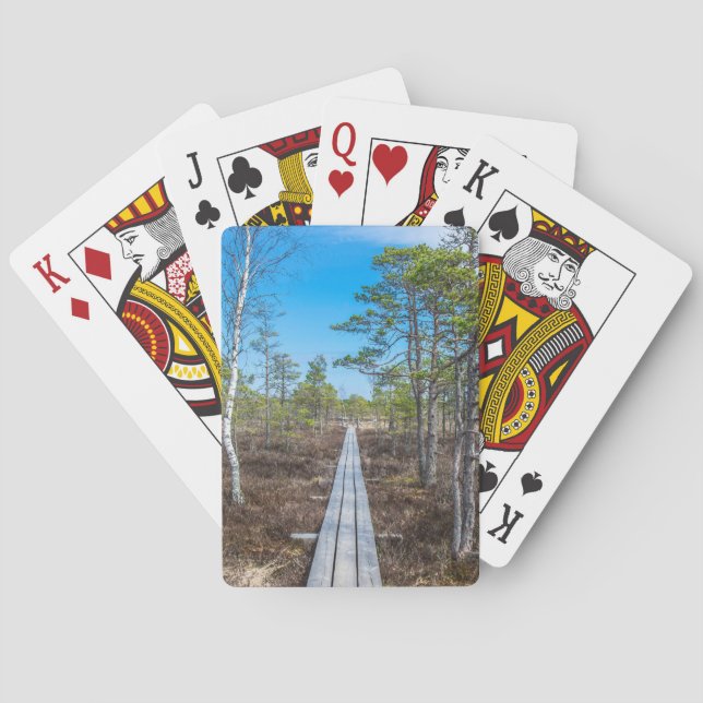 Holzweg über Sumpf Spielkarten (Rückseite)