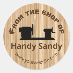Holzwirtschaft aus dem Personalisierten Shop Runder Aufkleber