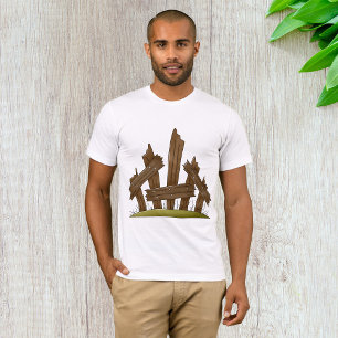 Holzzaun gebrochen Rustikaler Bauernhof T-Shirt