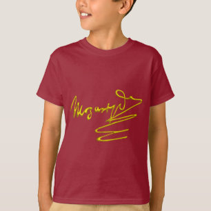 HOMAGE TO MOZART 3D Gold Signatur des Komponisten T-Shirt