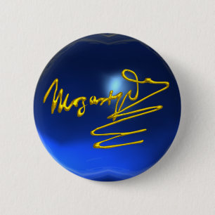 HOMAGE TO MOZART, blauer Saphir Button