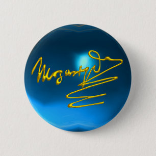 HOMAGE TO MOZART, blauer Saphir Button