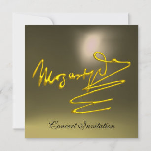 HOMAGE TO MOZART, GOLD GRAY CONCERT EINLADUNG