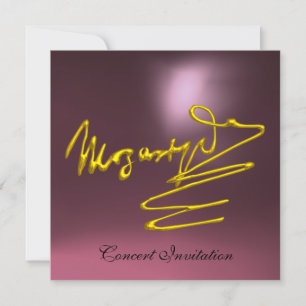 HOMAGE TO MOZART, GOLD PINK LILA KONZERT EINLADUNG