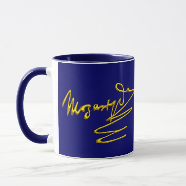 HOMAGE TO MOZART Gold Signature of Composer Blue Tasse (Links)