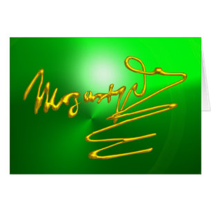 HOMAGE TO MOZART Gold Signature of Composer Green