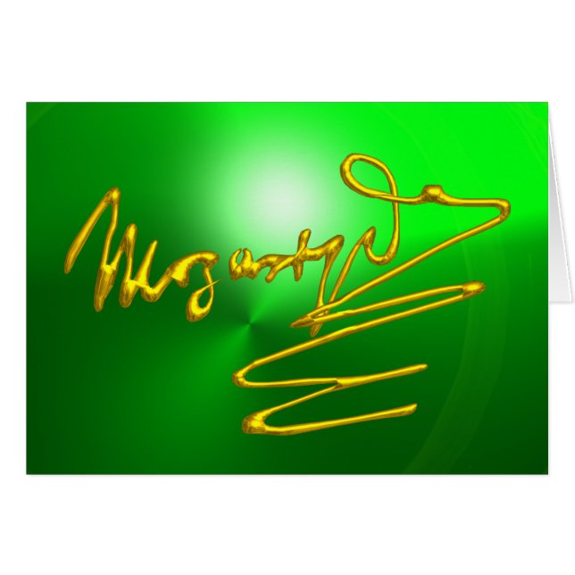 HOMAGE TO MOZART Gold Signature of Composer Green (Vorderseite (Horizontal))